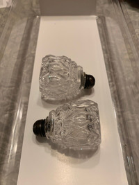 Crystal Salt and Pepper 925 Silver Caps