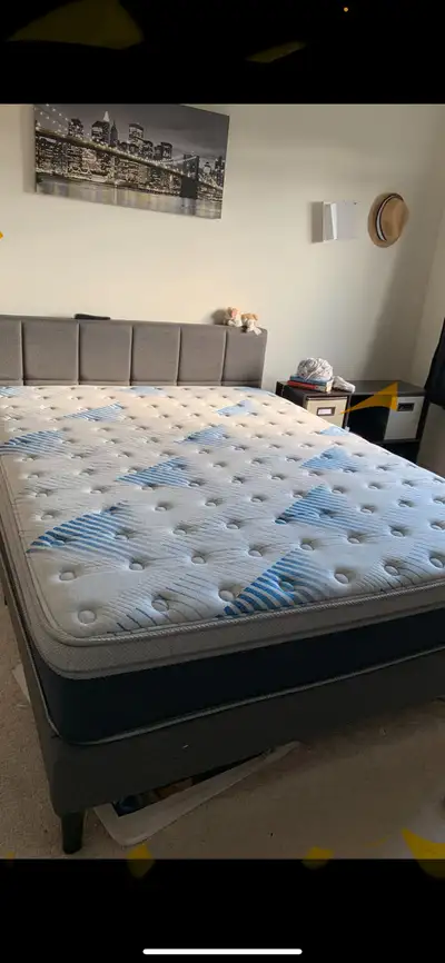 queen mattress and frame, View more