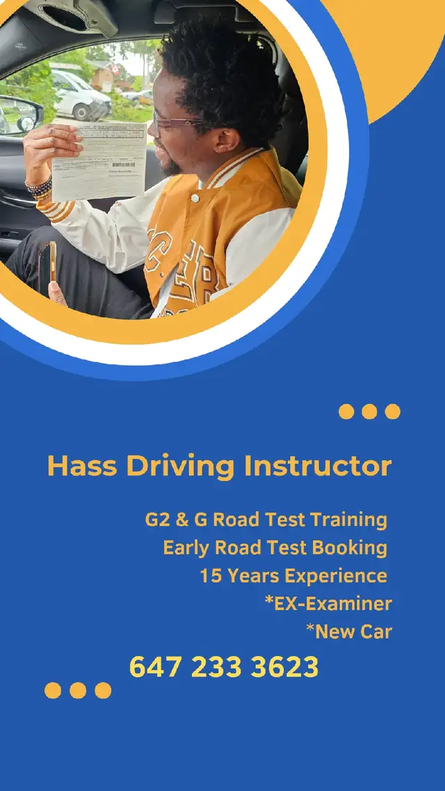 DRIVING Instructor / lessons g2 g MTO CERTIFIED65463947065858123