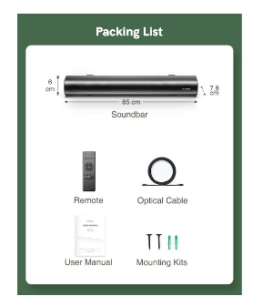 ULTIMEA Tapio I Pro 60W Sound Bar - NEW in General Electronics in Mississauga / Peel Region - Image 3