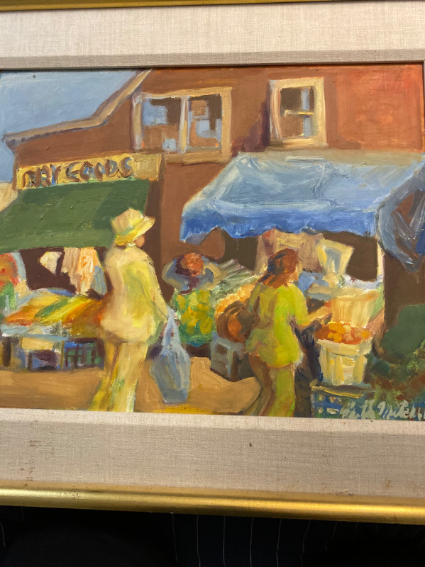 Vintage oil paintings of Kensington Market in Toronto in Arts & Collectibles in St. Catharines - Image 2