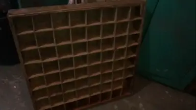 Shelving with tiny cubbies. $50. Storage. I deliver!, View more