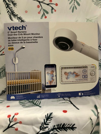 New Vtech 5” Smart Nursery Over the Crib Mount Monitor