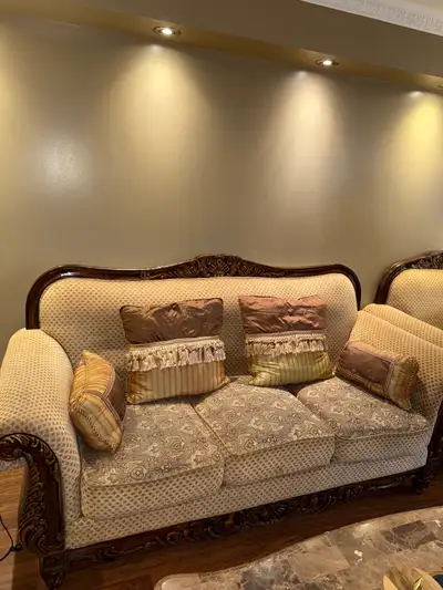 Elegant Antique-Style Sofa Set – 3 Piece Living Room Set, View more