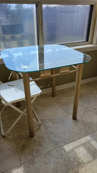 Glass top table, View more