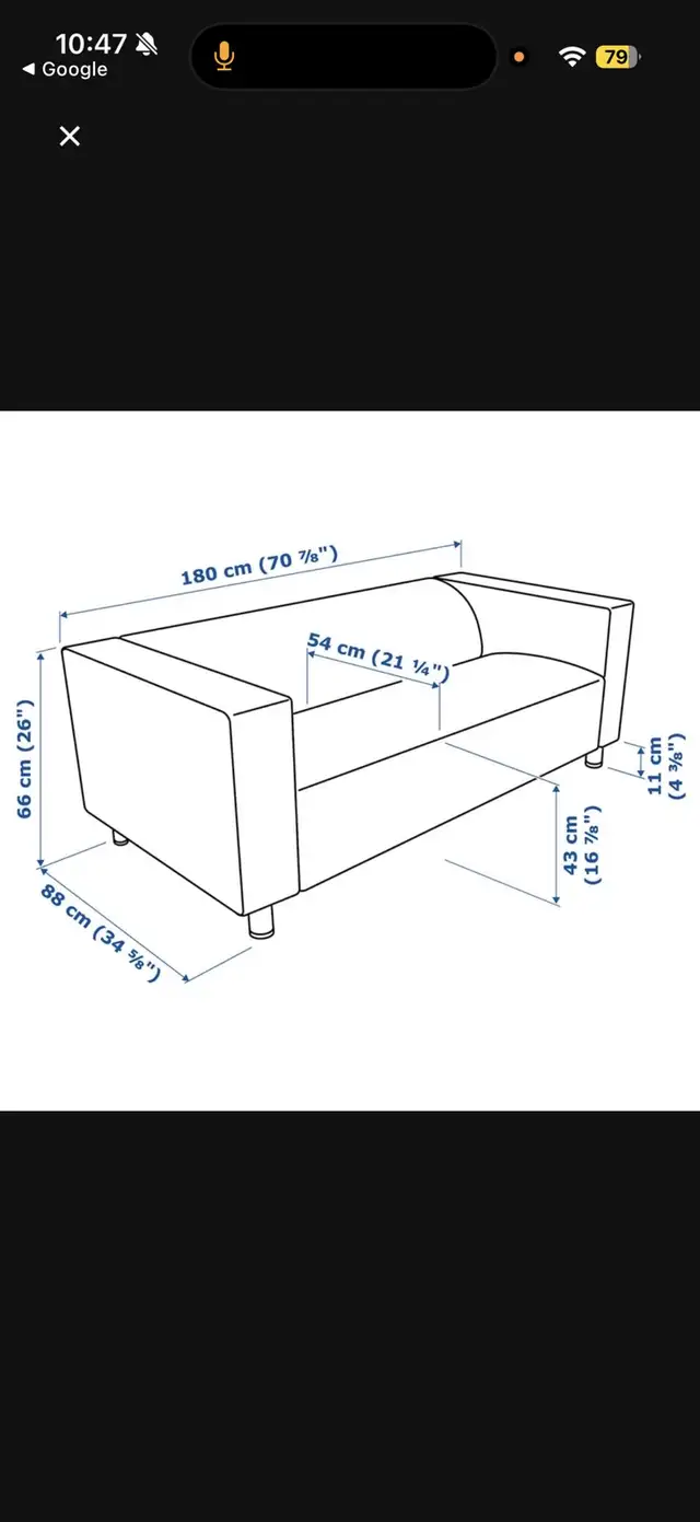 IKEA canapé in Couches & Futons in City of Montréal - Image 3