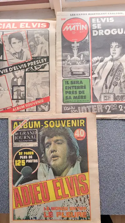 3 Journaux Elvis Presley Newspapers, View more