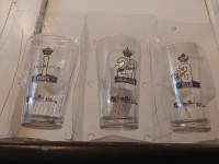 3 Toronto Maple Leafs Pint Glasses - Bower, Ellis, Mahovlich