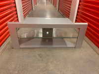 3 Tier 50" Wide TV Stand with Glass Shelf
