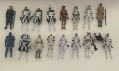 STAR WARS CLONE WARS LOT OF 16 ACTION FIGURES 3.75 INCHES, View more