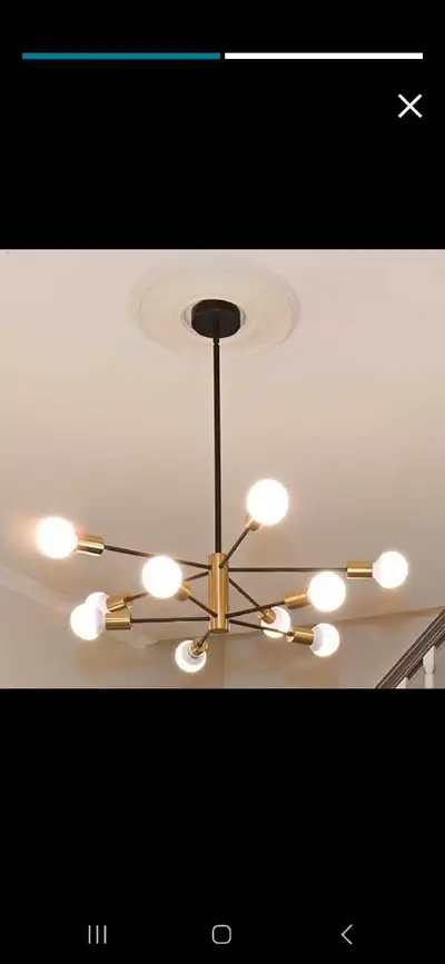Black and Gold * Number of Lights: 10 Brand new, never installed