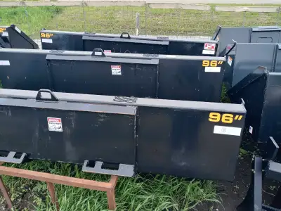New! 96" Skidsteer buckets. Asking $ 2300/ each Contact 204-384-6523
