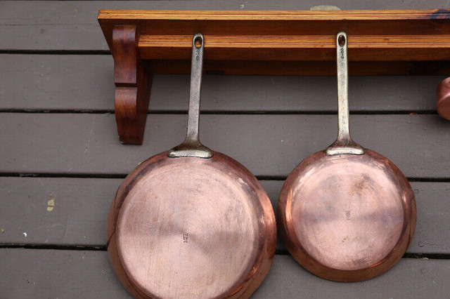 professional solid copper cook ware with wall racks dans Décoration intérieure et accessoires  à Ville de Montréal - Image 2