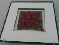 Ladybug framed 3D stone art