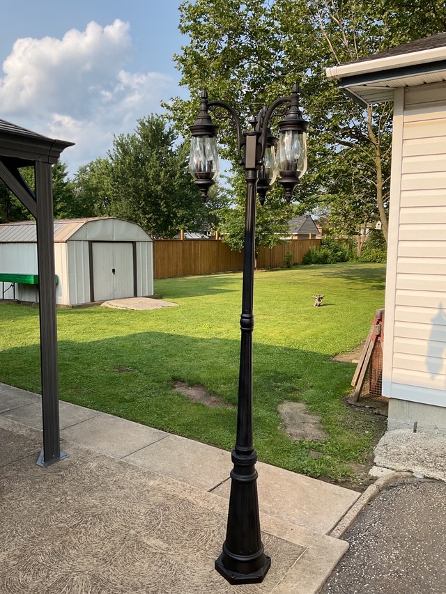 Triple head outdoor lamp post lantern Outdoor Lighting Windsor