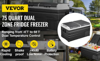 VEVOR 75L Car Refrigerator Portable Compressor Freez