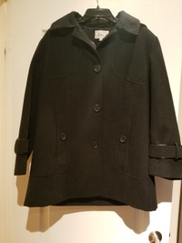 Woman's Winter Black Coat - Size 10 - Jessica