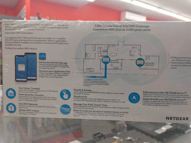 Systeme wifi complet pour votre domicile Orbi (1008730) in General Electronics in City of Montréal - Image 2