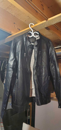 NEW Calvin Klein Faux Leather Jacket
