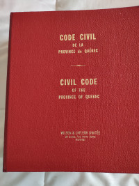 CODE CIVIL DE LA PROVINCE DE QUÉBEC BILINGUE