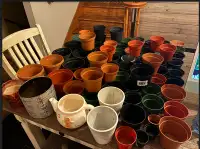 Eighty plant pots.