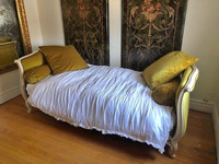 Antique French daybed (twin size mattress included).