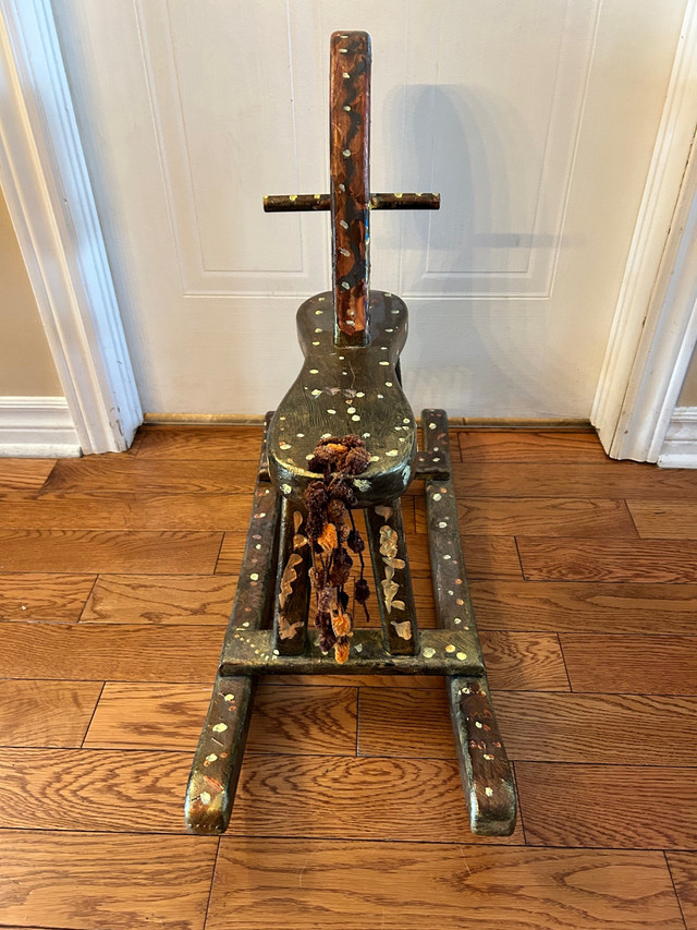 Cheval à bascule en bois // wooden rocking horse dans Jouets et jeux  à Ville de Montréal - Image 3