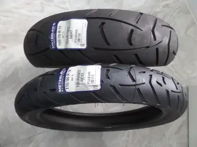 Metzeler Tourance "next" front & rear tires. Front: 110/80R19 Rear: 150/70R17. New and have never be...