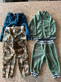 Sweat Suit and 3 pair of Pants ( size 6-9 months & 6-12 months)