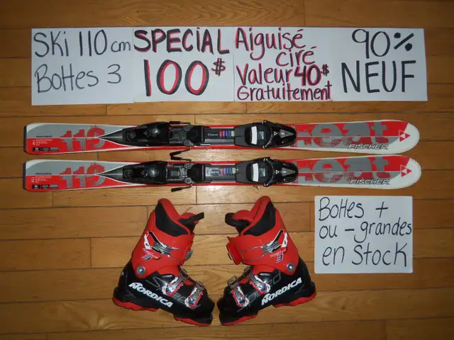 Ensembles kits ski alpin et twin tip 80 93 100 110 cm in Ski in Drummondville - Image 5