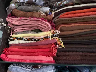 Scarfs like new mostly never used, View more