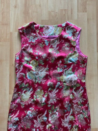 Pink Sleeveless Chinese Cheongsam Qiapao Dress - Size 10-12