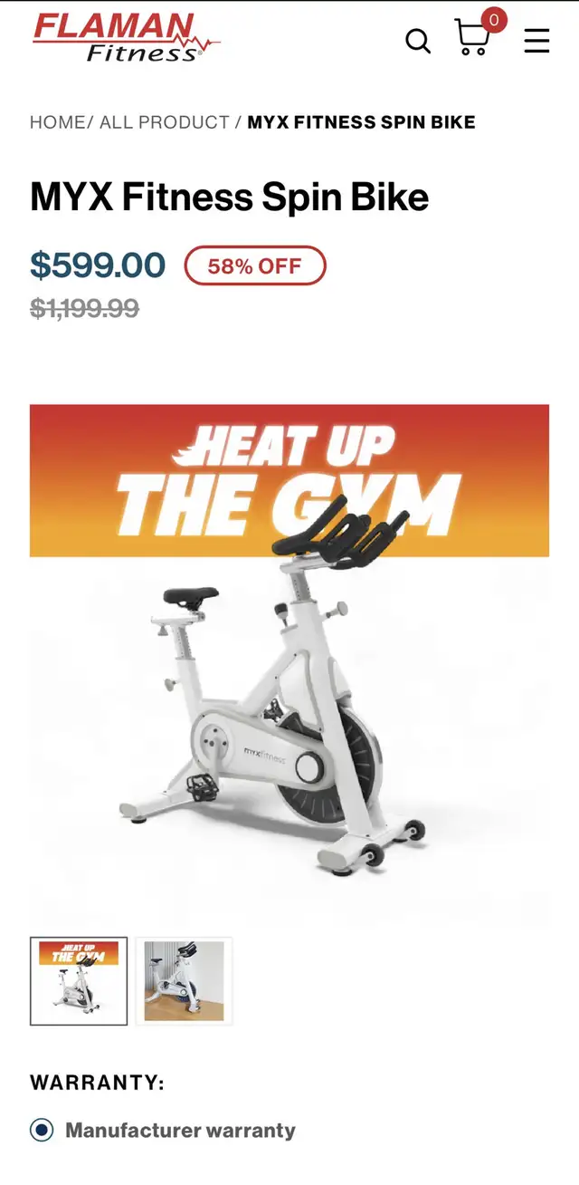 myx fitness stationary bike in Exercise Equipment in Prince Albert - Image 3