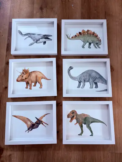 6 dinosaur pictures for the wall, View more