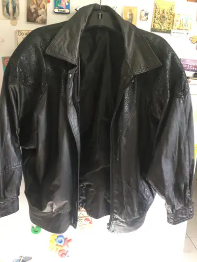 Leather jacket saize L & X L, View more
