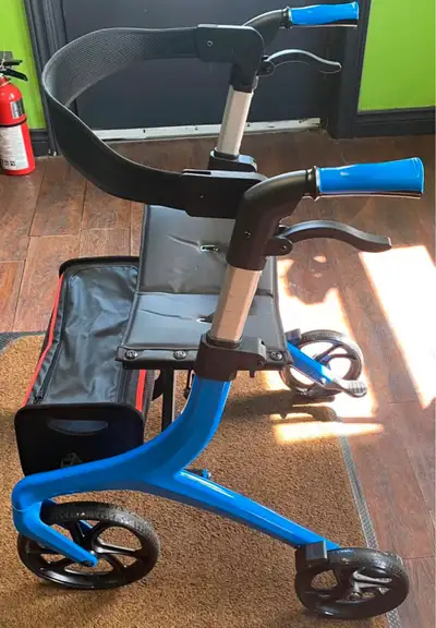 In new condition. Folding Rollator Walker for Seniors and Adults, Lightweight Aluminum Rolling Walke...