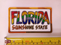 Vintage Florida Rainbow Bumper or Luggage Sticker