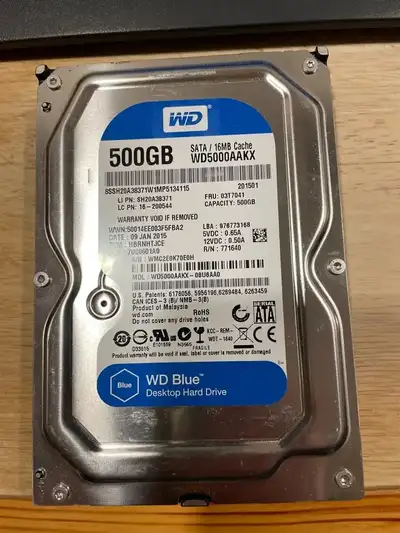 WD Blue 500GB Desktop Hard Disk Drive SATA 6 Gb/s WD5000AAKX, View more
