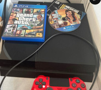 PlayStation 4 with controller and a game 