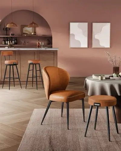 Upholstered Kitchen Chair, PU with Stitches, Modern Mid-Century, in Chairs & Recliners in Markham / York Region - Image 8