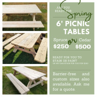 6' Picnic Table