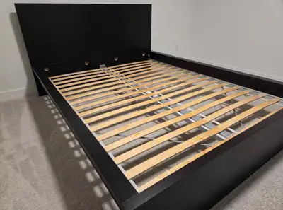 IKEA MALM Queen bed frame black brown , View more