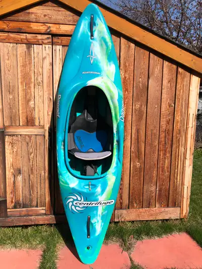 Dagger Centrifuge Whitewater Playboat. Length is just over 7 feet. Paddler Weight: 120-180 lbs. This...