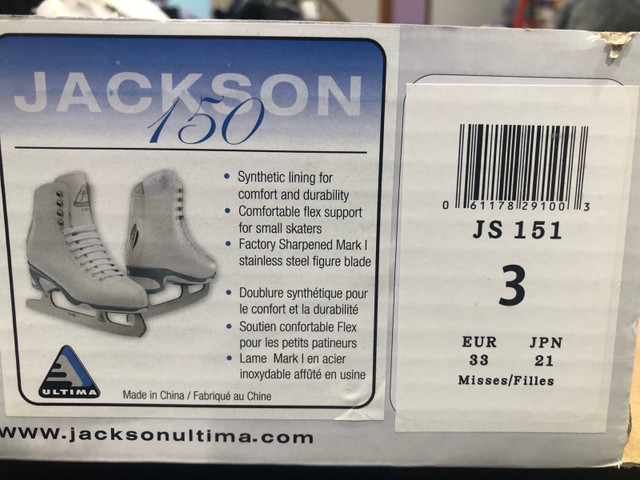 Girls Jackson Ice Skates Size J3 $35 each OBO in Skates & Blades in Markham / York Region - Image 2