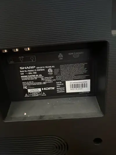 65” Sharp Smart tv for sale., View more