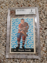 Graded Wayne Connelly RC hockey card 
