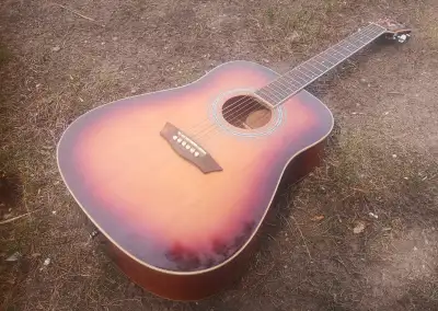 George Washburn Six-string Acoustic Guitar with case, View more