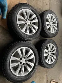 Alloy rims on winter tires 
