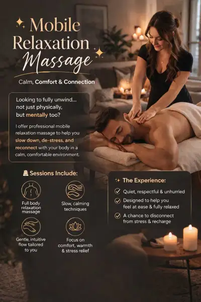 ✨ Mobile Relaxation Massage – Calm, Comfort & Connection ✨, View more