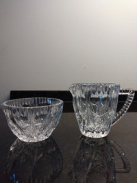 Vintage Crystal Cream and Sugar Set